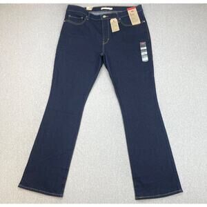 Levis Jeans Womens 33 x 32 Blue Cotton Blend Stretch 315 Shaping Bootcut Leg NWT
